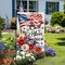 4th of July Floral Garden Flag God Bless America USA Double Sided 12x18 Inches for Outside Small Burlap Patriotic Independence Memorial Day Holiday Yard Decoration CF1776-12